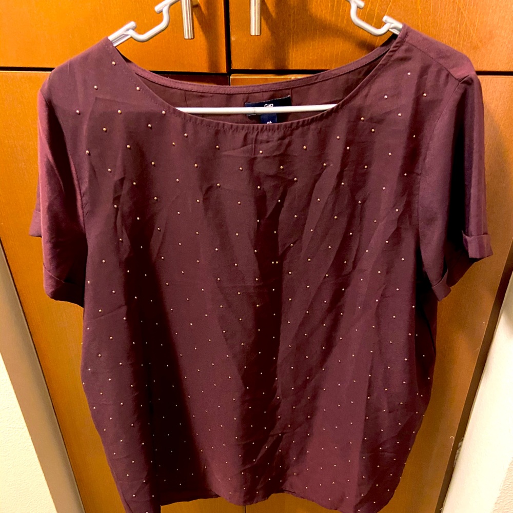 GAP burgundy blouse